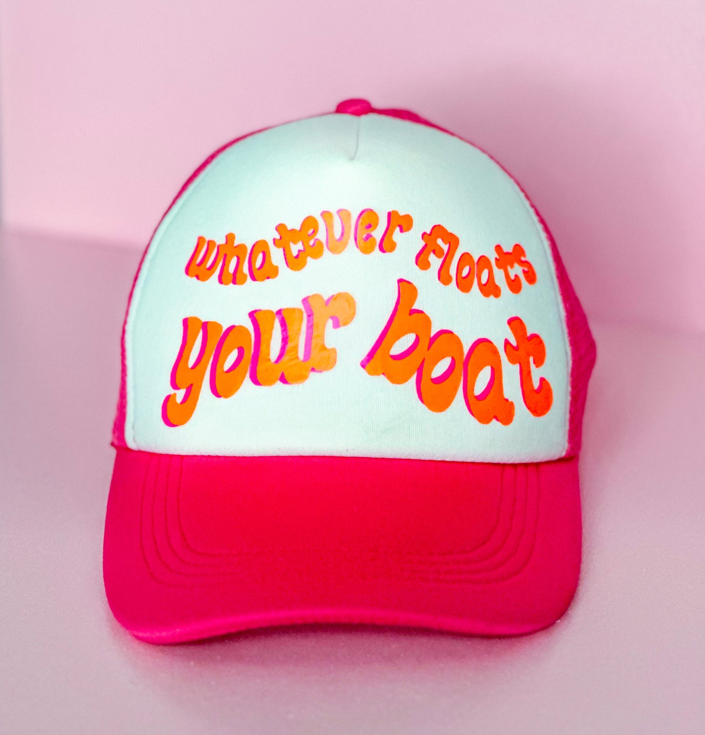 WHATEVER FLOATS YOUR BOAT TRUCKER HAT